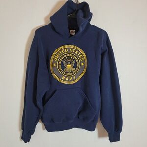 Soffe US Navy Hoodie Unisex Small Navy Blue USA Military Pullover Sweatshirt
